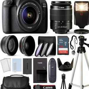 Canon EOS 4000D DSLR Camera Bundle with 18-55mm Lens, 64GB Card-0