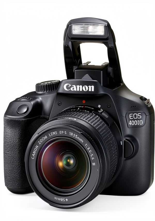Canon EOS 4000D DSLR Camera with Bundle: Lens, Card, Tripod, Flash-7