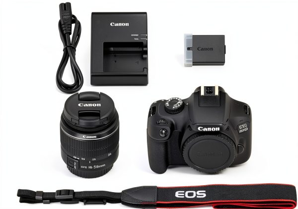 Canon EOS 4000D DSLR Camera with Bundle: Lens, Card, Tripod, Flash-8