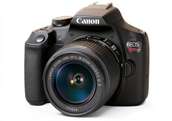 Canon EOS Rebel T7 DSLR Camera with 18-55mm Lens – Renewed Black-0