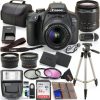 Canon EOS 2000D (Rebel T7) DSLR with 18-55mm Lens 3 Lens Kit and Sunshine Photo Accessories Bundle (Renewed)-0