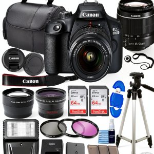 Canon EOS 2000D Camera with 18-55mm Lens Wide‑Angle Telephoto Kit-0
