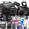 Canon EOS 2000D DSLR Camera 24.1MP, 128GB with Wide Telephoto Lenses-0