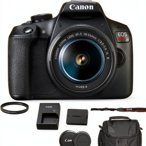 Canon EOS Rebel T7 DSLR Camera with 18-55mm Lens, 64GB Card & Bag-0