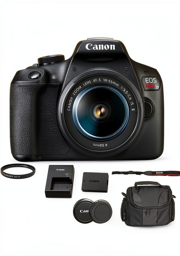 Canon EOS Rebel T7 DSLR Camera with 18-55mm Lens, 64GB Card & Bag-0