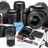Canon EOS 2000D DSLR Camera with 18-55mm & 75-300mm Lenses, Tripod-0