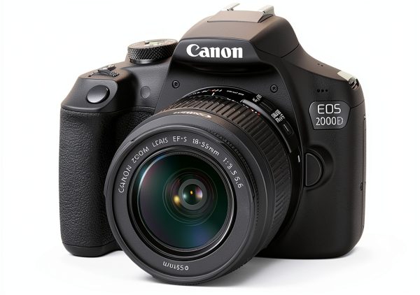 Canon EOS 2000D / Rebel T7 DSLR Camera with EF-S 18-55mm Lens + SanDisk 32GB Card Tripod Case Wideangle Lenses ZeeTech Accessory Bundle (20pc Bundle) (18-55MM, Card) Black (Renewed)-1
