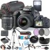 Canon EOS 4000D DSLR Camera with Bundle: Lens, Card, Tripod, Flash-0