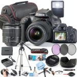 Canon EOS 4000D DSLR Camera with Bundle: Lens, Card, Tripod, Flash-0